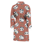 Baby Panda And Bamboo Pattern Print Men's Bathrobe