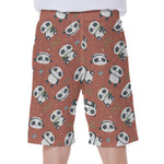 Baby Panda And Bamboo Pattern Print Men's Beach Shorts