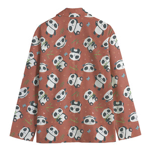 Baby Panda And Bamboo Pattern Print Men's Blazer