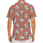 Baby Panda And Bamboo Pattern Print Men's Deep V-Neck Shirt