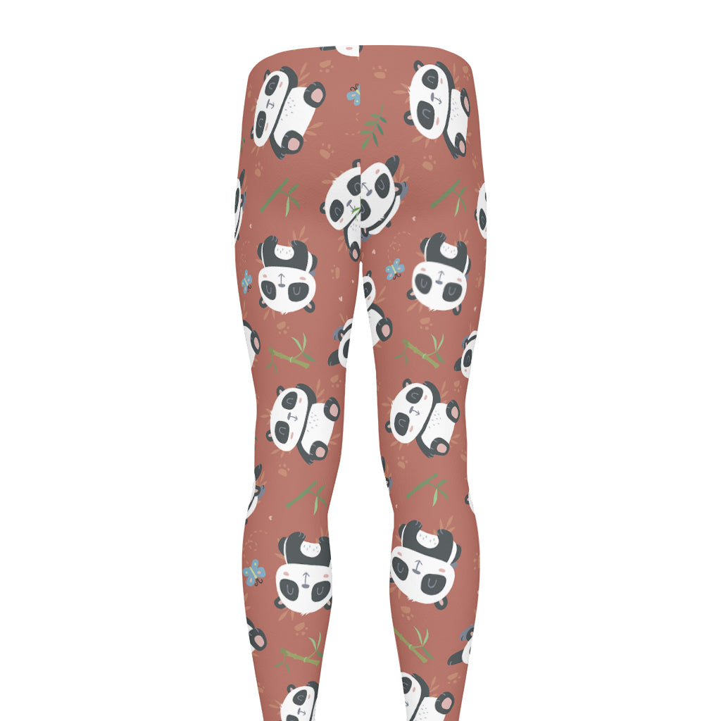 Baby Panda And Bamboo Pattern Print Men's leggings