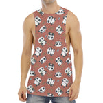 Baby Panda And Bamboo Pattern Print Men's Muscle Tank Top