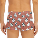 Baby Panda And Bamboo Pattern Print Men's Short Boxer Briefs