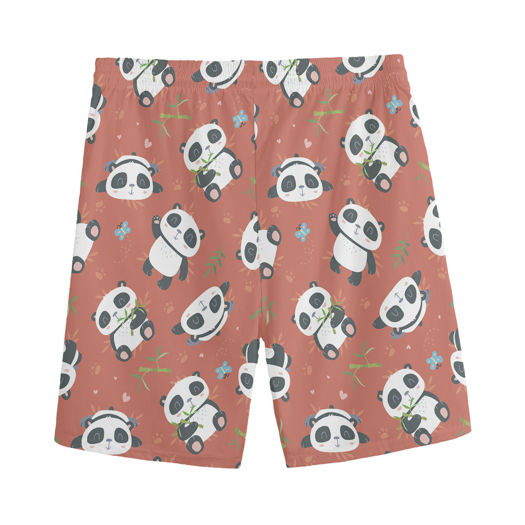 Baby Panda And Bamboo Pattern Print Men's Sports Shorts