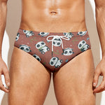 Baby Panda And Bamboo Pattern Print Men's Swim Briefs