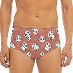 Baby Panda And Bamboo Pattern Print Men's Triangle Swim Briefs