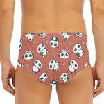 Baby Panda And Bamboo Pattern Print Men's Triangle Swim Briefs