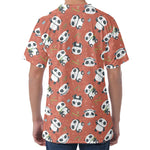 Baby Panda And Bamboo Pattern Print Men's Velvet T-Shirt