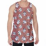 Baby Panda And Bamboo Pattern Print Men's Velvet Tank Top