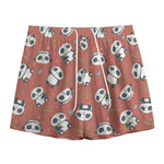 Baby Panda And Bamboo Pattern Print Mesh Shorts