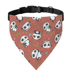 Baby Panda And Bamboo Pattern Print Over The Collar Dog Bandana