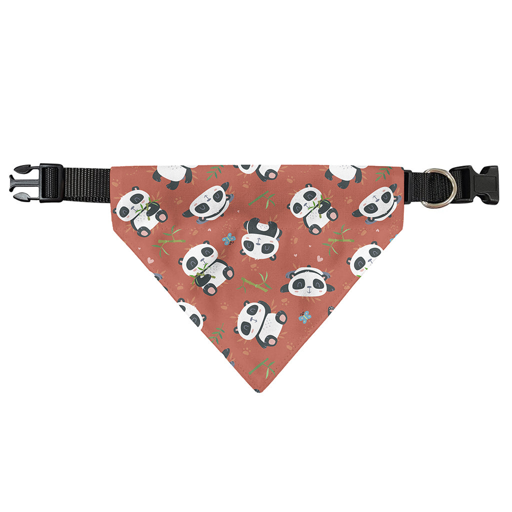 Baby Panda And Bamboo Pattern Print Over The Collar Dog Bandana