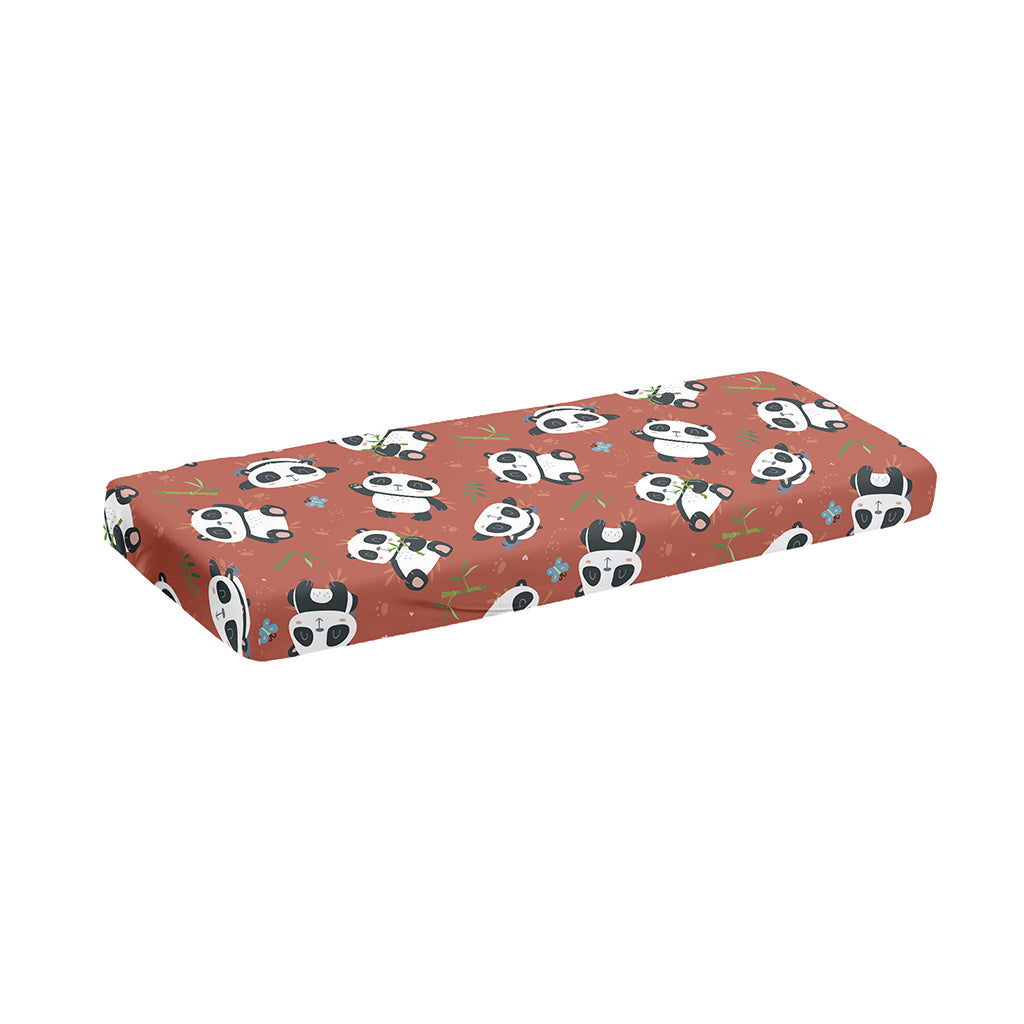 Baby Panda And Bamboo Pattern Print Piano Keyboard Cover