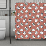 Baby Panda And Bamboo Pattern Print Polyester Shower Curtain