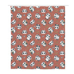 Baby Panda And Bamboo Pattern Print Polyester Shower Curtain