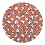 Baby Panda And Bamboo Pattern Print Round Blanket