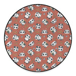 Baby Panda And Bamboo Pattern Print Round Floor Mat