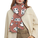 Baby Panda And Bamboo Pattern Print Scarf