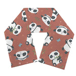 Baby Panda And Bamboo Pattern Print Scarf