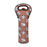 Baby Panda And Bamboo Pattern Print Single Neoprene Wine Tote