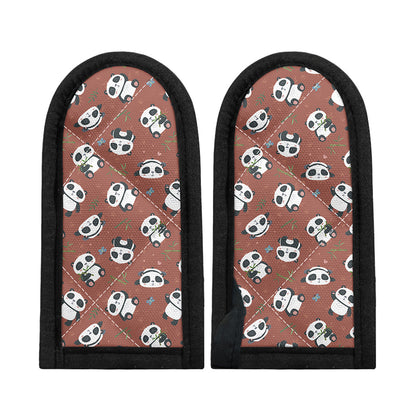 Baby Panda And Bamboo Pattern Print Skillet Handle Cover