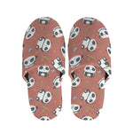 Baby Panda And Bamboo Pattern Print Slippers