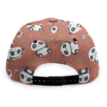 Baby Panda And Bamboo Pattern Print Snapback Cap