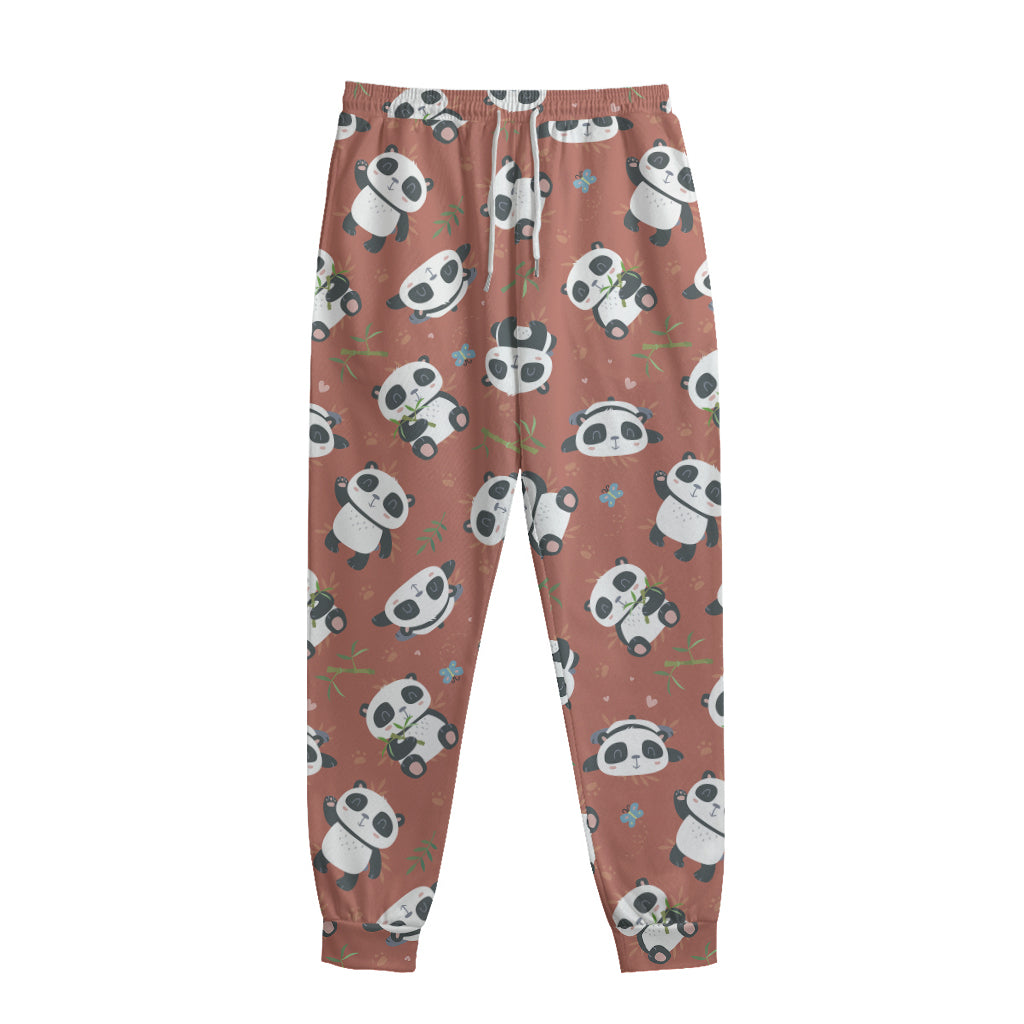 Baby Panda And Bamboo Pattern Print Sweatpants