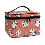 Baby Panda And Bamboo Pattern Print Travel Makeup Bag
