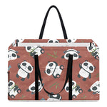 Baby Panda And Bamboo Pattern Print Utility Tote Bag