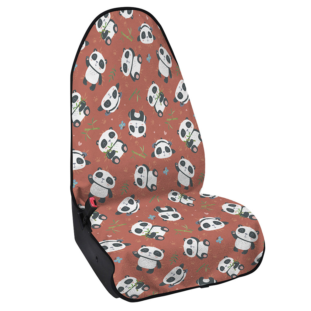Baby Panda And Bamboo Pattern Print Waterproof Car Seat Cover