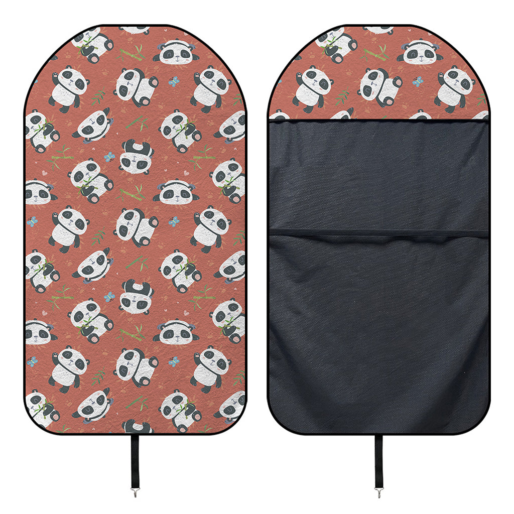 Baby Panda And Bamboo Pattern Print Waterproof Car Seat Cover