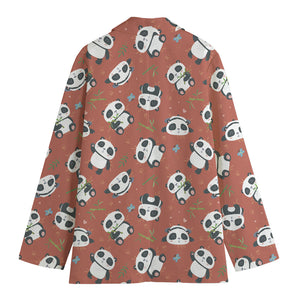 Baby Panda And Bamboo Pattern Print Women's Blazer