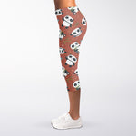 Baby Panda And Bamboo Pattern Print Women's Capri Leggings