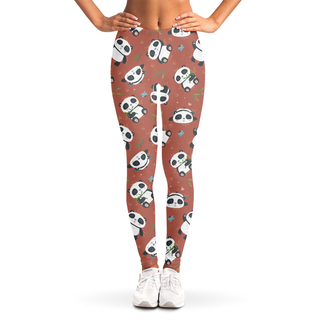 Baby Panda And Bamboo Pattern Print Women's Leggings