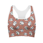 Baby Panda And Bamboo Pattern Print Women's Sports Bra