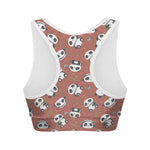 Baby Panda And Bamboo Pattern Print Women's Sports Bra