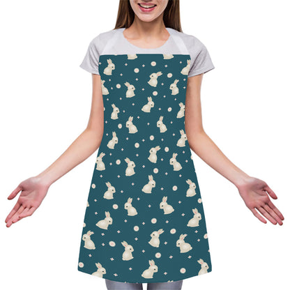Baby Rabbit Pattern Print Adjustable Apron