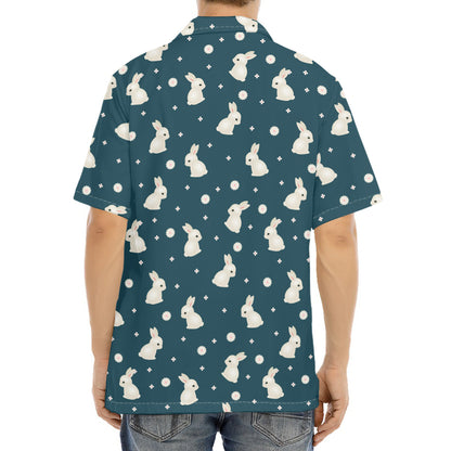 Baby Rabbit Pattern Print Aloha Shirt