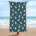 Baby Rabbit Pattern Print Beach Towel