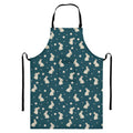 Baby Rabbit Pattern Print Bib Apron With Pocket
