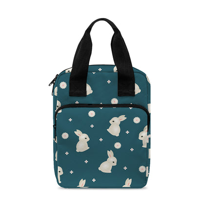 Baby Rabbit Pattern Print Bible Tote Bag