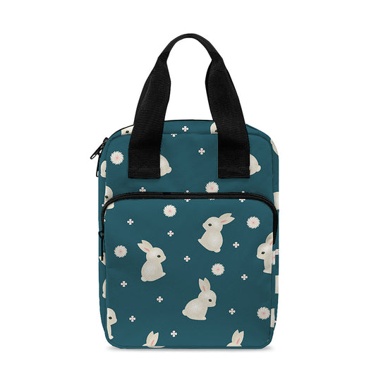 Baby Rabbit Pattern Print Bible Tote Bag