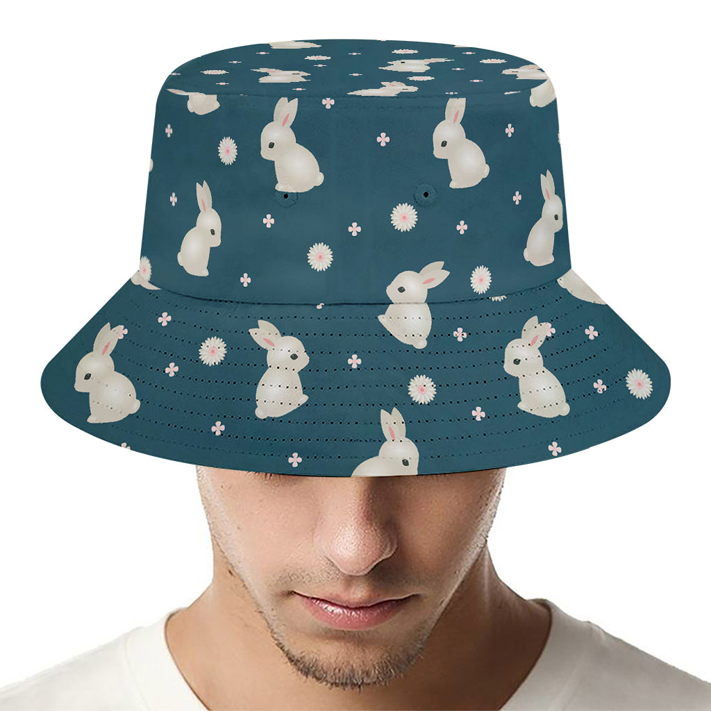 Baby Rabbit Pattern Print Bucket Hat