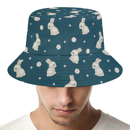 Baby Rabbit Pattern Print Bucket Hat