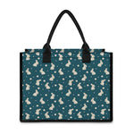 Baby Rabbit Pattern Print Canvas Tote Bag