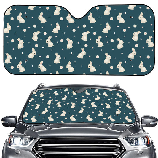 Baby Rabbit Pattern Print Car Windshield Sun Shade