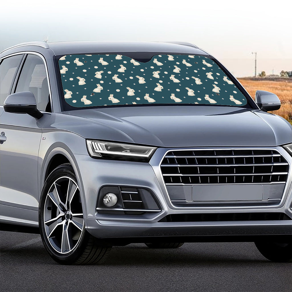 Baby Rabbit Pattern Print Car Windshield Sun Shade