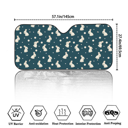 Baby Rabbit Pattern Print Car Windshield Sun Shade