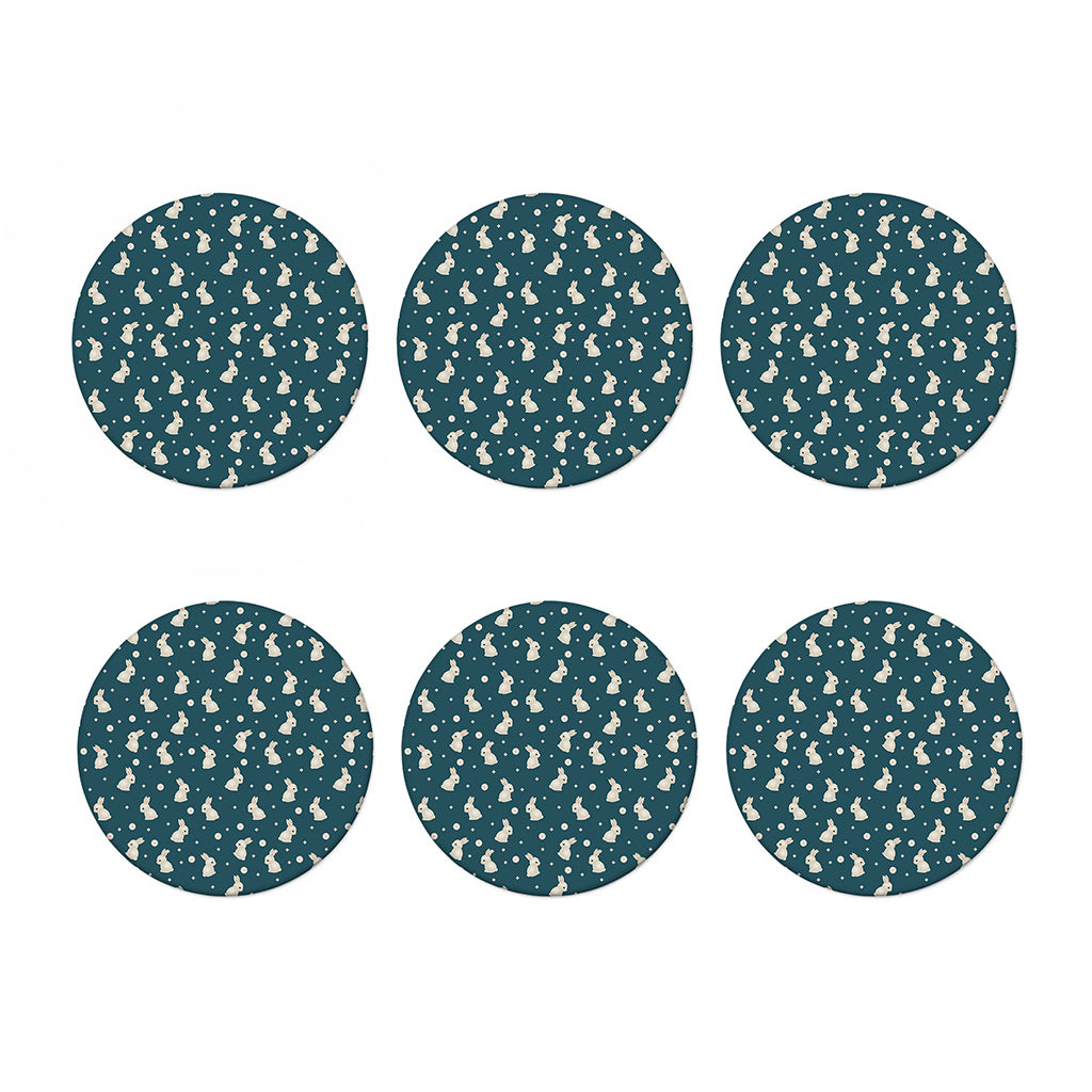 Baby Rabbit Pattern Print Coaster Set
